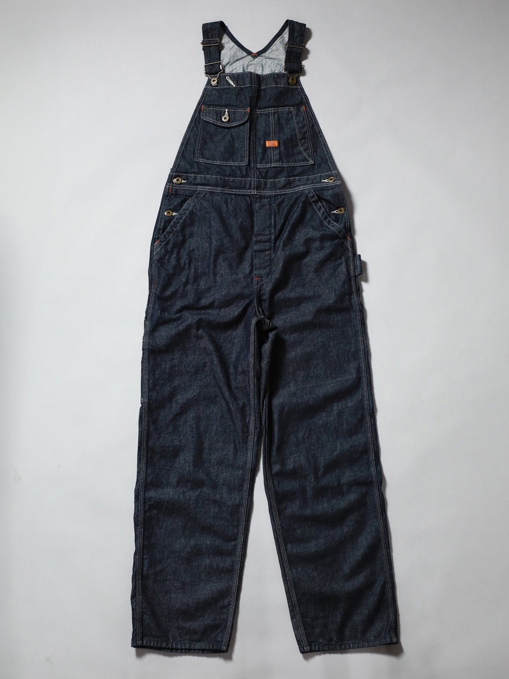 B-1969-XX-O 岡山産セルビッチデニム オーバーオール ワンウォッシュ SELVEDGE DENIM OVERALLS