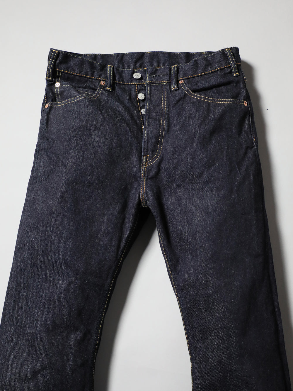 B-1969-XX-F-680 岡山産セルビッチデニム フレアジーンズ ワンウォッシュ  FLARE SELVEDGE DENIM ONEWASH