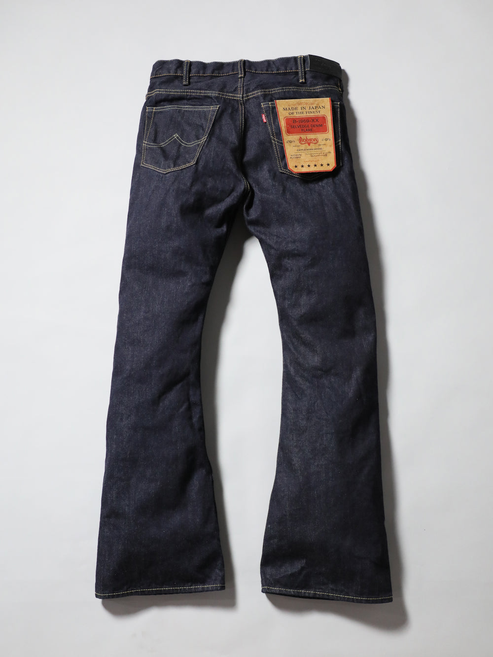 B-1969-XX-F-680 岡山産セルビッチデニム フレアジーンズ ワンウォッシュ  FLARE SELVEDGE DENIM ONEWASH