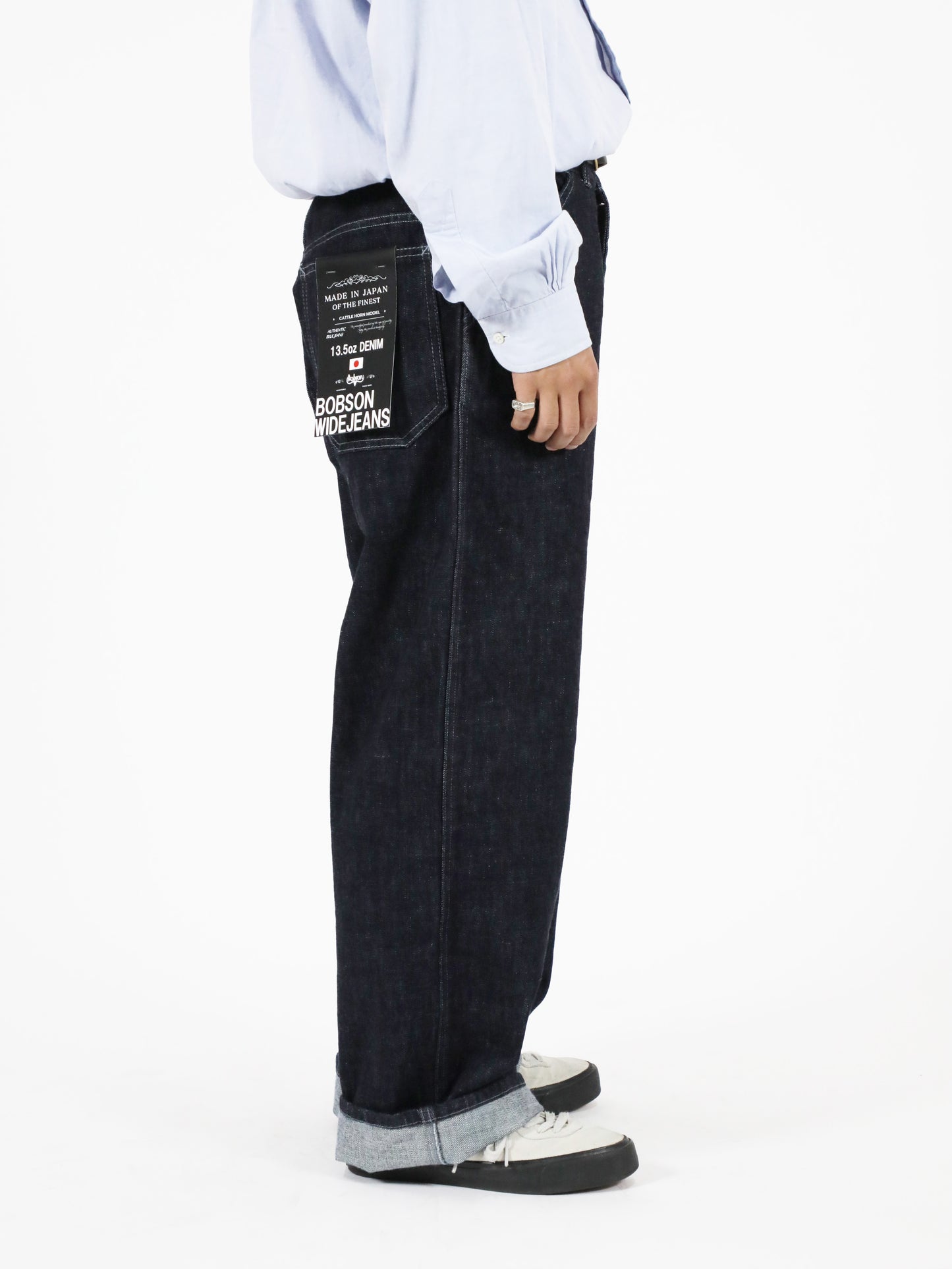 BOBSON | ボブソン | 13.5oz | クランチデニム | ワイドパンツ | メンズ | 太めジーンズ