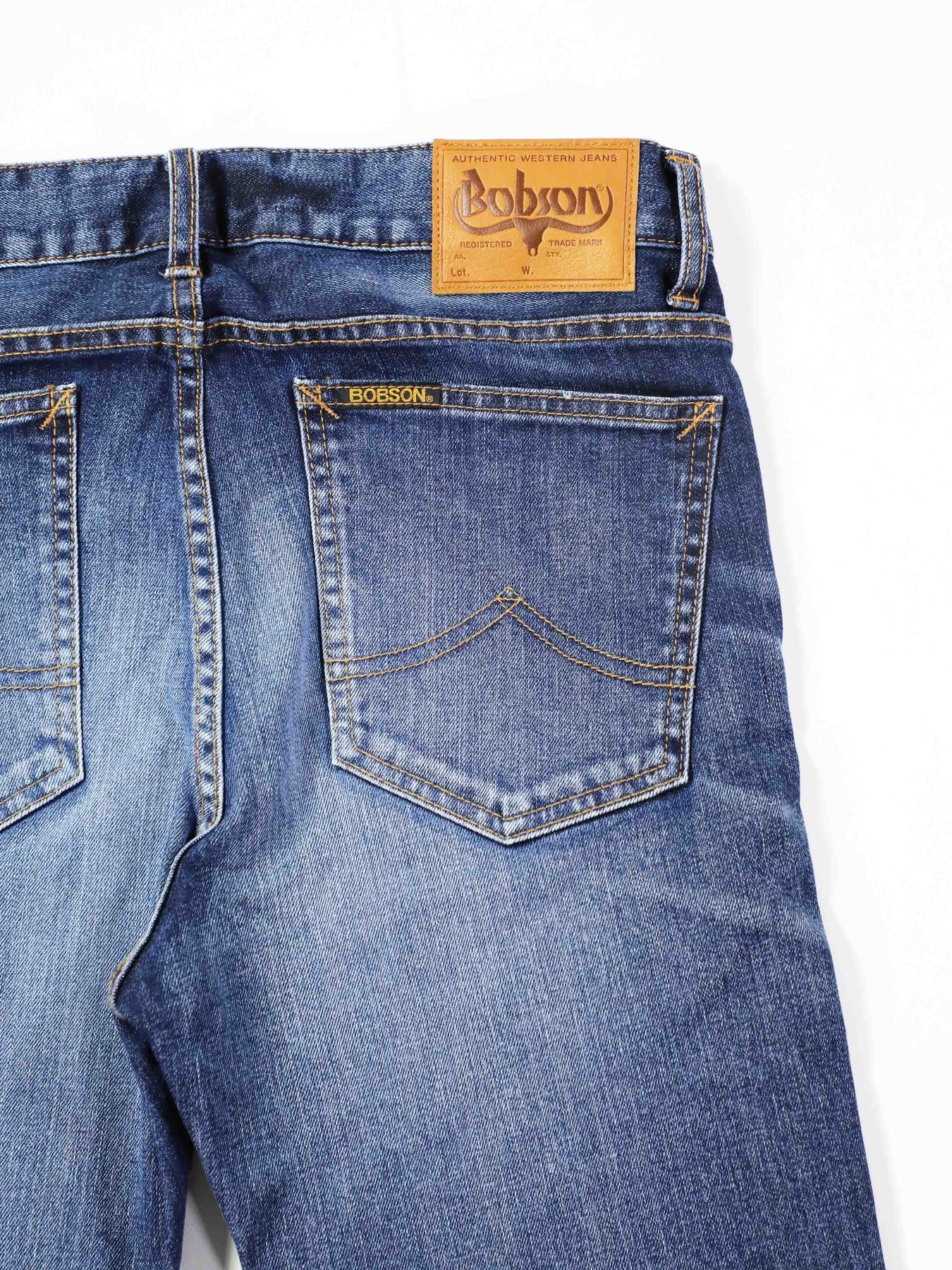 BOBSON | ボブソン | 岡山デニム | ストレッチジーンズ | ジーンズコーデ | カラーバリエーション | ベーシック | リベット | 高品質 | ビンテージ加工 | テーパード