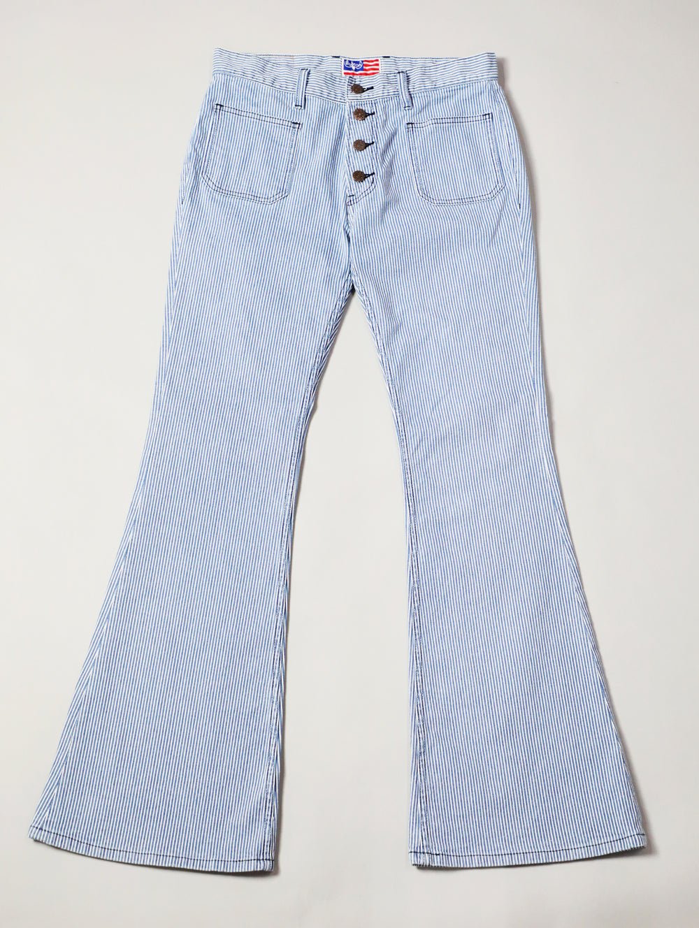 BOBSON | ボブソン | 岡山デニム | ストレッチジーンズ | ヒッコリーデニム | ブリーチカラー | 70s bell bottom