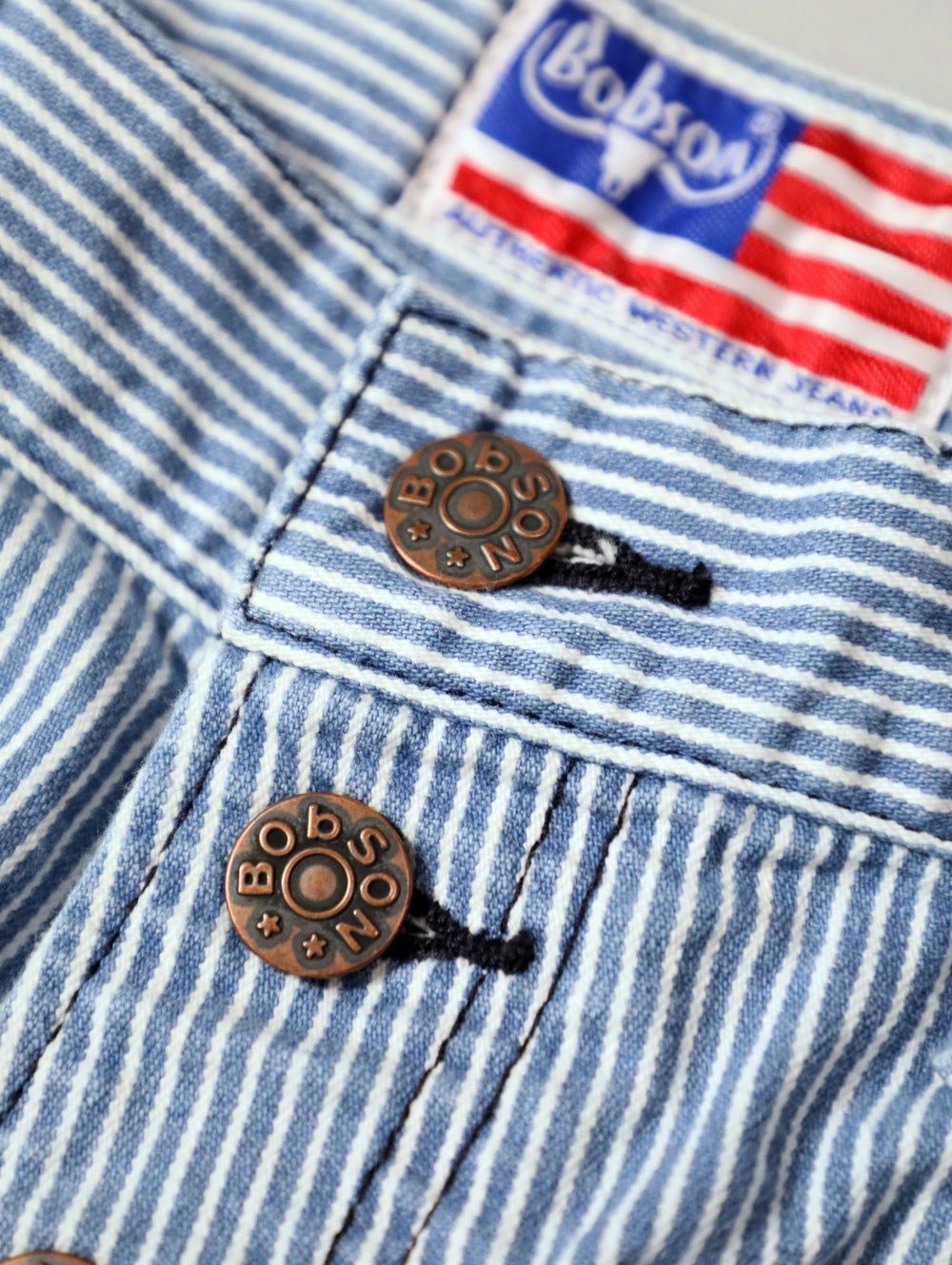 BOBSON | ボブソン | 岡山デニム | ストレッチジーンズ | ヒッコリーデニム | ブリーチカラー