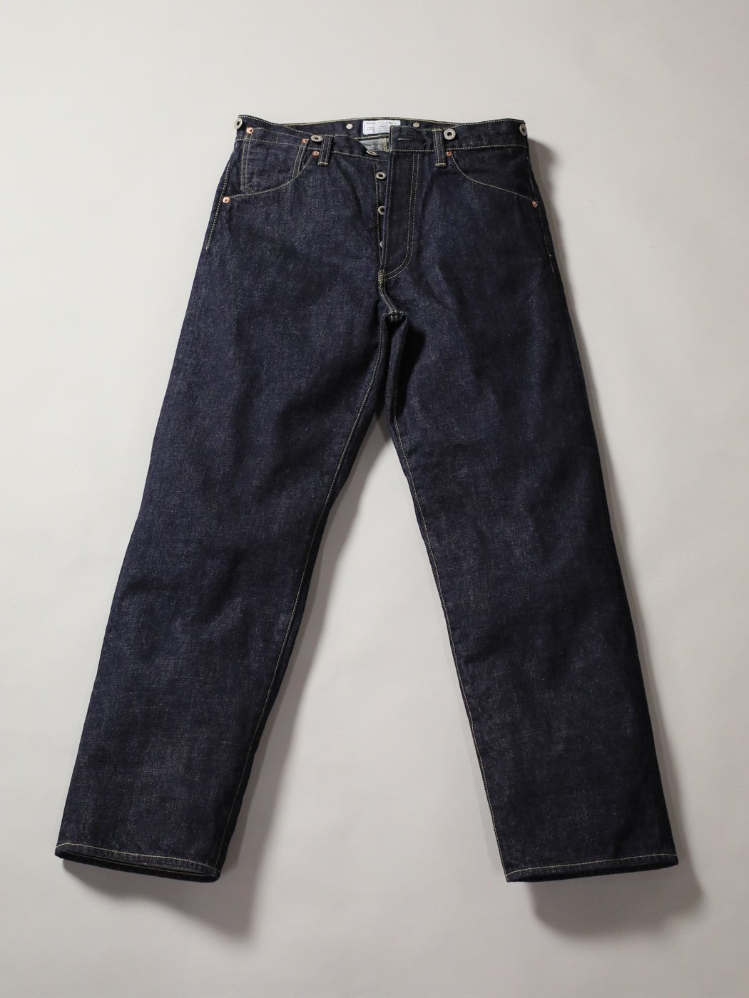 B-1969-XX-RR2011-680 岡山産セルビッチデニム シンチバックジーンズ ワンウォッシュ CINCH BUCKLE SELVEDGE  DENIM ONEWASH