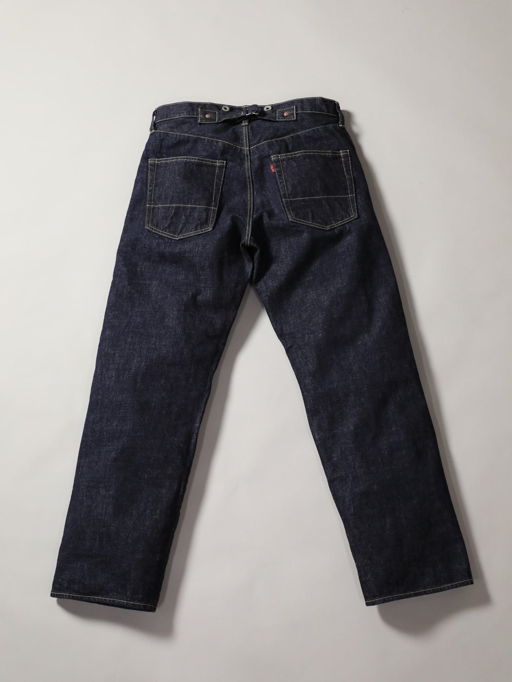 B-1969-XX-RR2011-680 岡山産セルビッチデニム シンチバックジーンズ ワンウォッシュ CINCH BUCKLE SELVEDGE DENIM ONEWASH