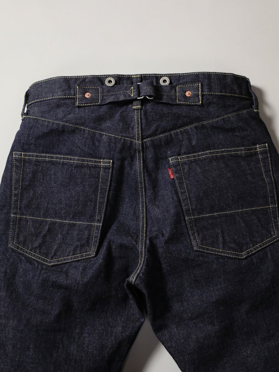 B-1969-XX-RR2011-680 岡山産セルビッチデニム シンチバックジーンズ ワンウォッシュ CINCH BUCKLE SELVEDGE DENIM ONEWASH