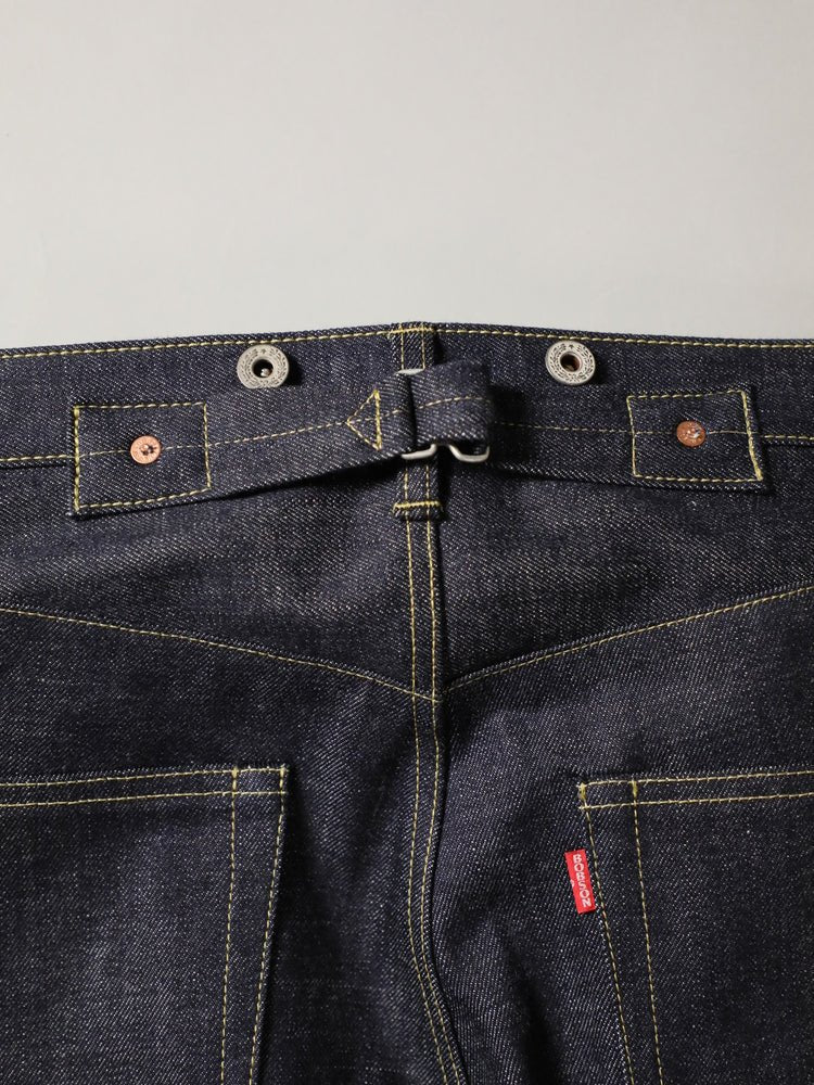 B-1969-XX-RR2011-004 岡山産セルビッチデニム シンチバックジーンズ リジット CINCH BUCKLE SELVEDGE DENIM RIGID