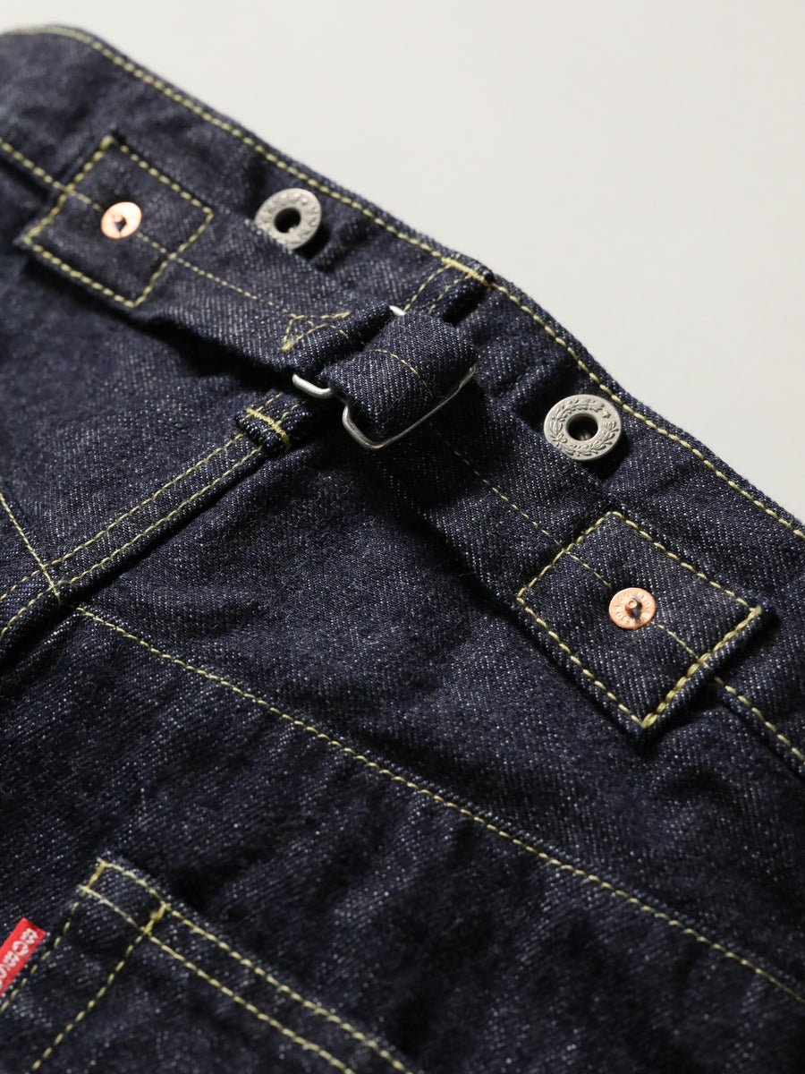 B-1969-XX-RR2011-680 岡山産セルビッチデニム シンチバックジーンズ ワンウォッシュ CINCH BUCKLE SELVEDGE DENIM ONEWASH