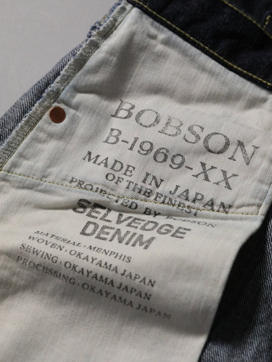 B-1969-XX-RR2011-680 岡山産セルビッチデニム シンチバックジーンズ ワンウォッシュ CINCH BUCKLE SELVEDGE DENIM ONEWASH