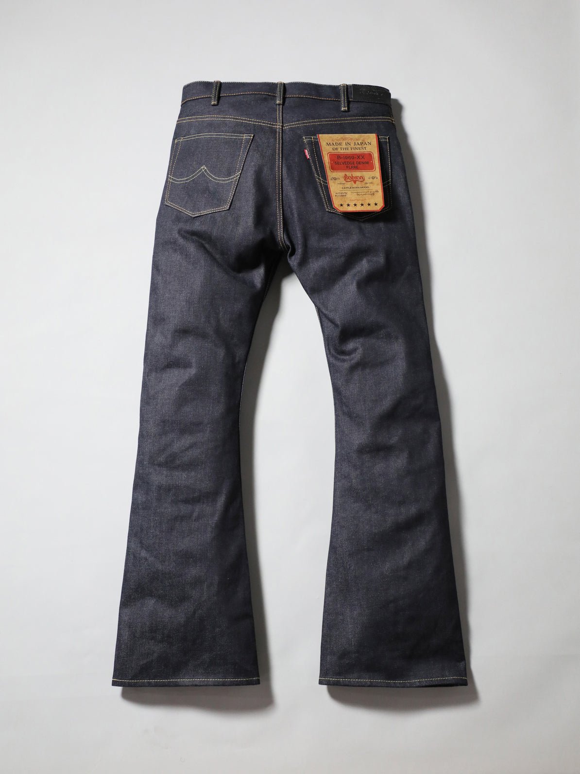 B-1969-XX-F-004 岡山産セルビッチデニム フレアジーンズ リジッド  FLARE SELVEDGE DENIM RIGID