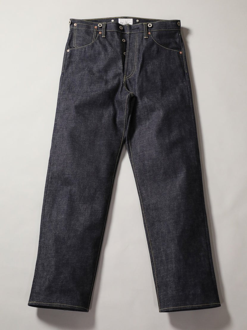 B-1969-XX-RR2011-004 岡山産セルビッチデニム シンチバックジーンズ リジット CINCH BUCKLE SELVEDGE  DENIM RIGID