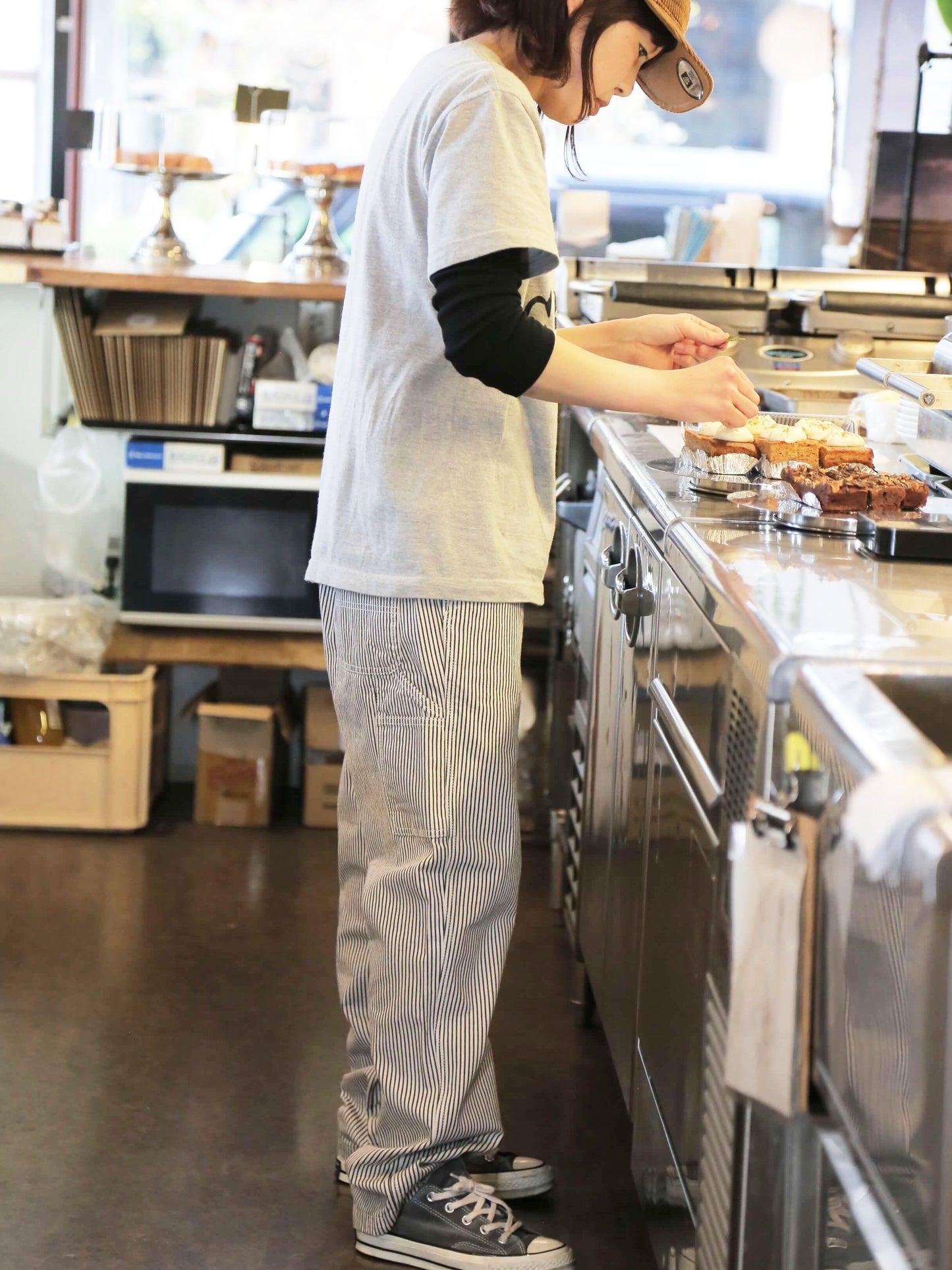 bobson | ボブソン | デニム | onsayacofee | okayamadenim | 岡山デニム | カフェウェア | アメリカンワーカーズ | ばり | ジェンダーレス | ファッション | ペインターパンツ | カラーバリエーション豊富 | 多色展開 | ヒッコリーペインター | ユニセックス