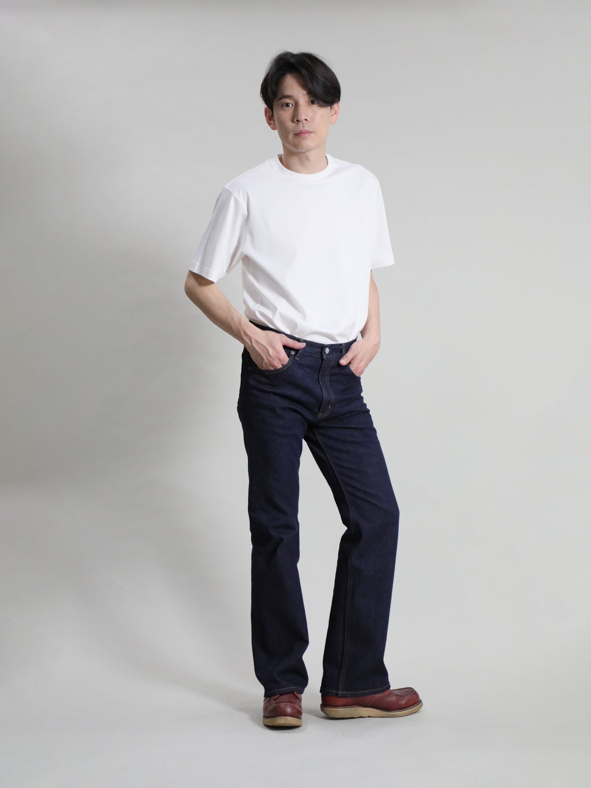 ブーツカットジーンズ ワンウォッシュカラー/ユニセックス – BOBSON JEANS