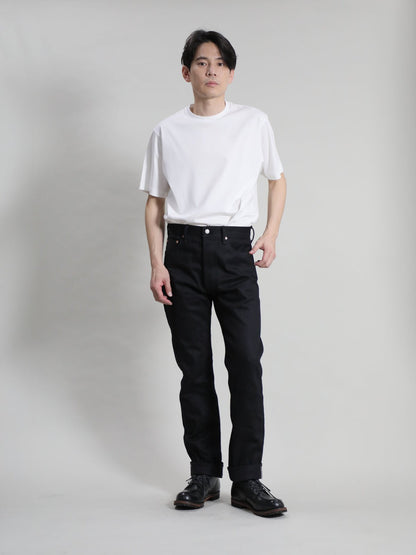 B-1969-XX-J-BK　【岡山産 縦横ブラックブラックセルビッチデニム】 ジーンズ　Straight Black Selvedge Denim