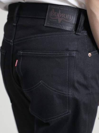 B-1969-XX-J-BK　【岡山産 縦横ブラックブラックセルビッチデニム】 ジーンズ　Straight Black Selvedge Denim