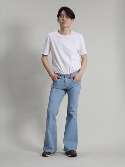 ベルボトムジーンズ　レトロハイブリーチカラー/ユニセックス　12.5oz