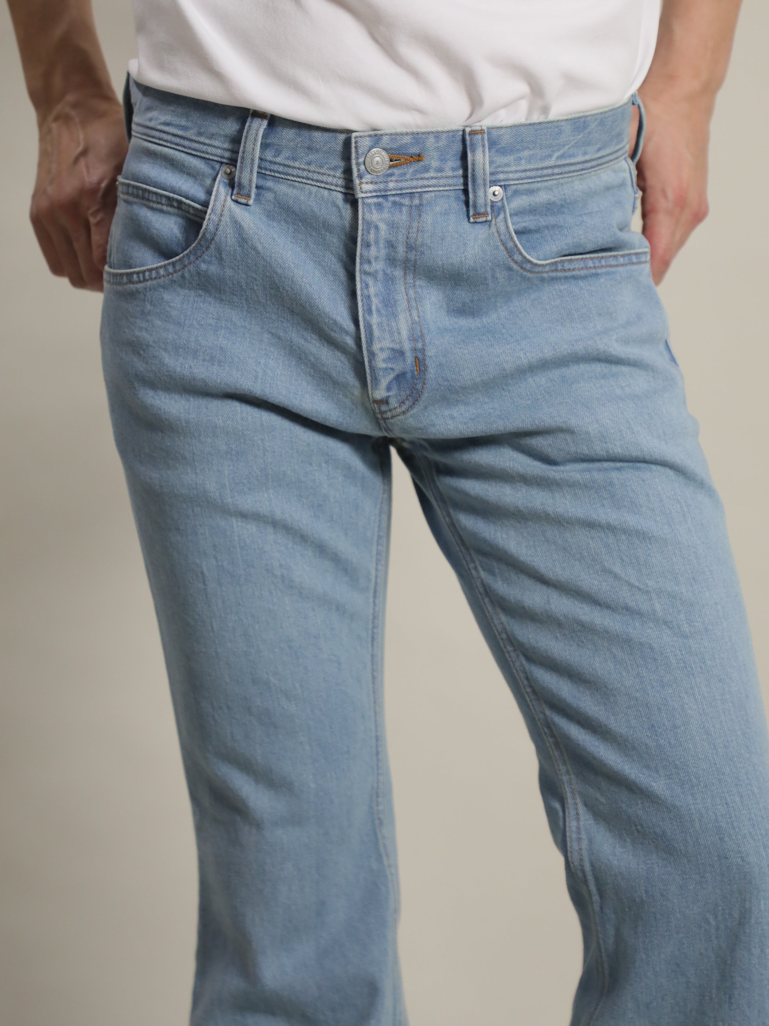 ベルボトムジーンズ レトロハイブリーチカラー/ユニセックス 12.5oz