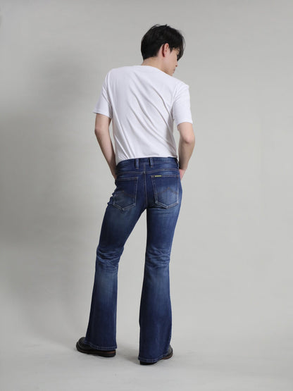 ベルボトムジーンズ　ユーズドカラー/ユニセックス　12.5oz