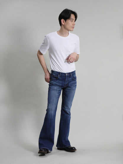 ベルボトムジーンズ　ユーズドカラー/ユニセックス　12.5oz