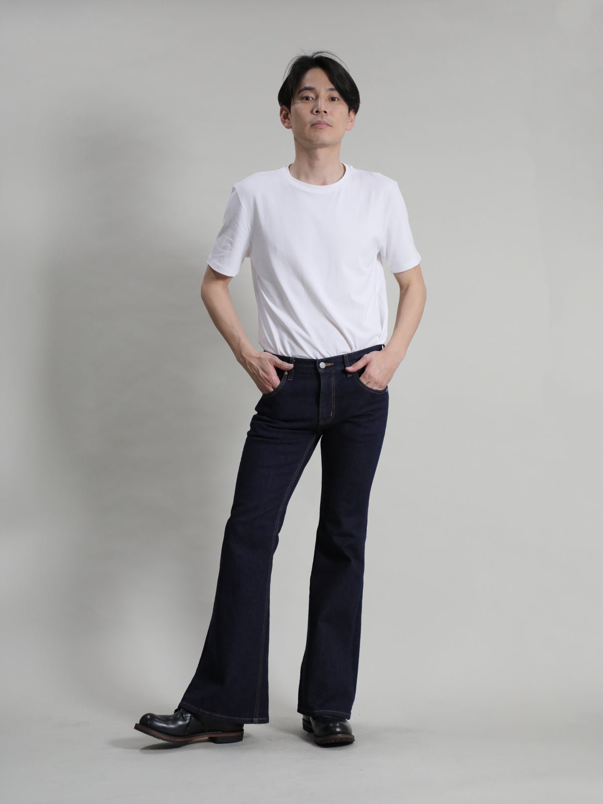 ベルボトムジーンズ　ワンウォッシュカラー/ユニセックス　12.5oz