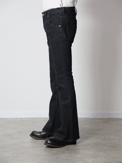 ジンバブエコットン ベルボトムジーンズ　ブラックカラー/ユニセックス