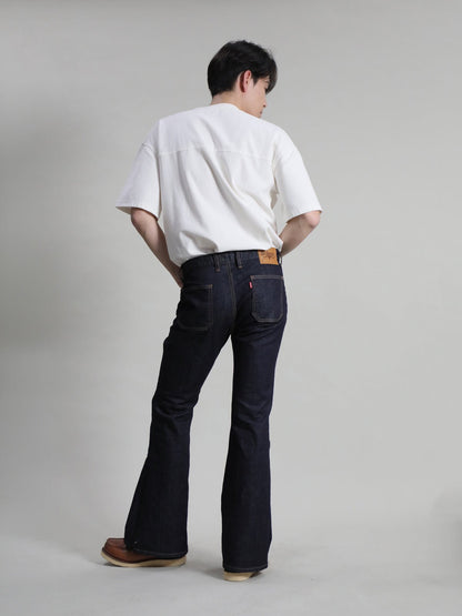 貼りポケベルボトムジーンズ　1970年代復刻  ワンウォッシュカラー/ユニセックス  12.5oz