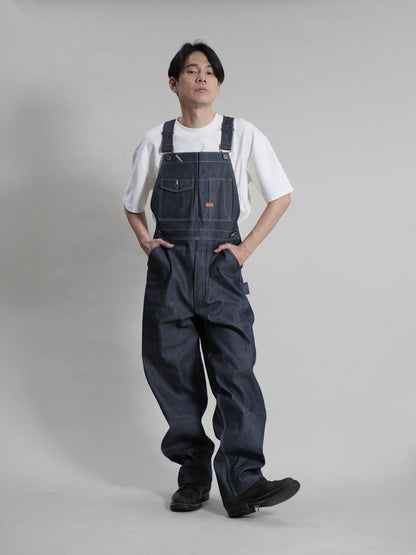 B-1969-XX-O 【岡山産 セルビッチデニム】オーバーオール リジッド SELVEDGE DENIM  OVERALLS