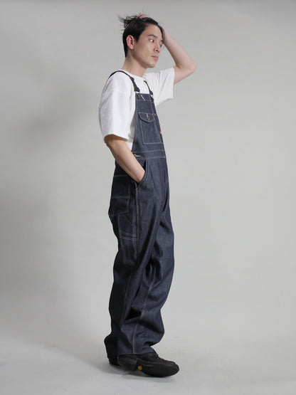 B-1969-XX-O 【岡山産 セルビッチデニム】オーバーオール リジッド SELVEDGE DENIM  OVERALLS