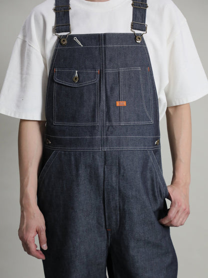 B-1969-XX-O 【岡山産 セルビッチデニム】オーバーオール リジッド SELVEDGE DENIM  OVERALLS