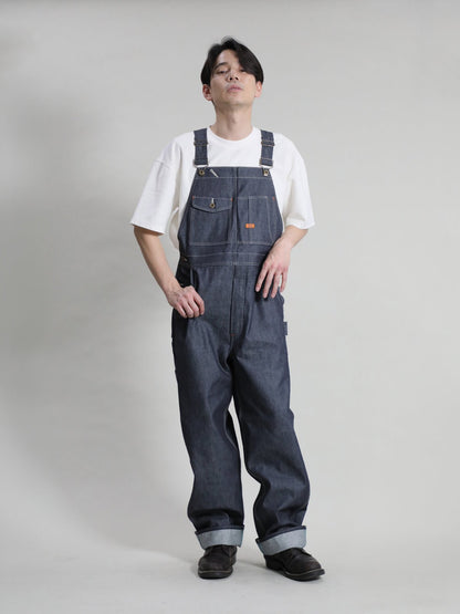 B-1969-XX-O 【岡山産 セルビッチデニム】オーバーオール リジッド SELVEDGE DENIM  OVERALLS