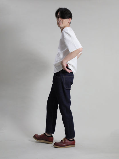 ワイドフィットテーパードジーンズ　ワンウォッシュカラー/ユニセックス  12.5oz