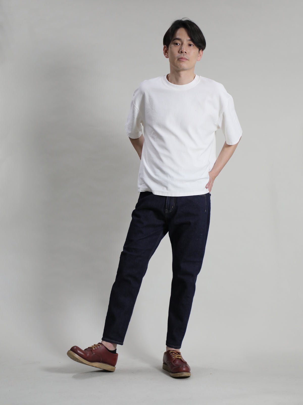 ワイドフィットテーパードジーンズ　ワンウォッシュカラー/ユニセックス  12.5oz