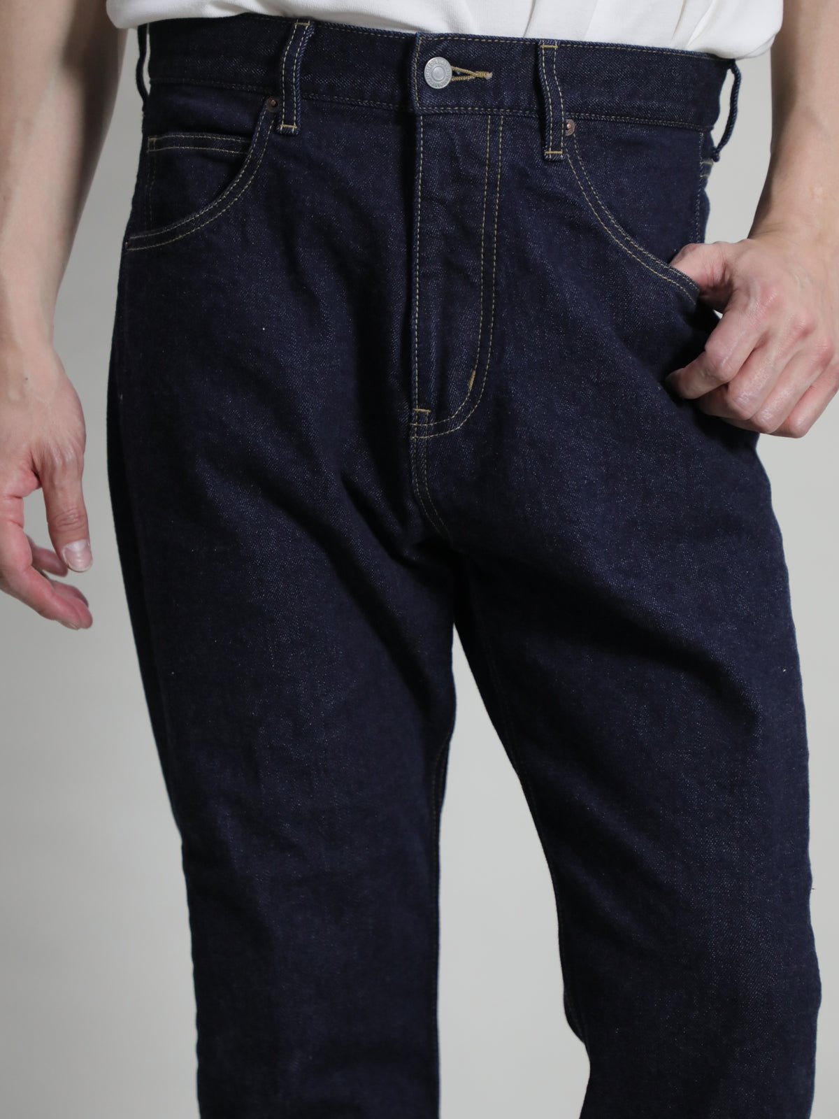 ワイドフィットテーパードジーンズ　ワンウォッシュカラー/ユニセックス  12.5oz
