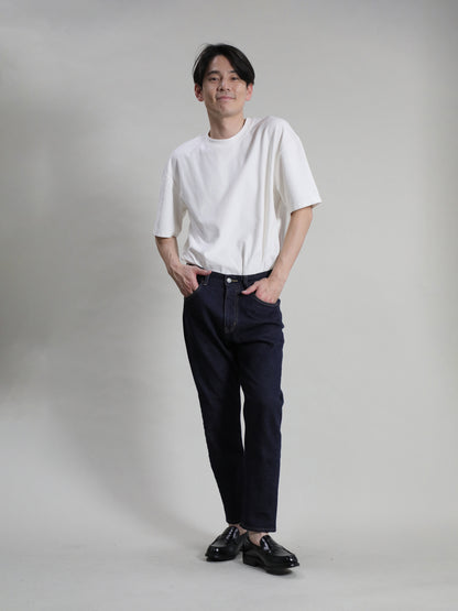 ワイドフィットテーパードジーンズ　ワンウォッシュカラー/ユニセックス  12.5oz