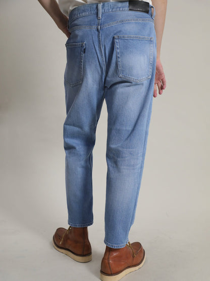 ワイドフィットテーパードジーンズ　ブリーチカラー/ユニセックス  12.5oz