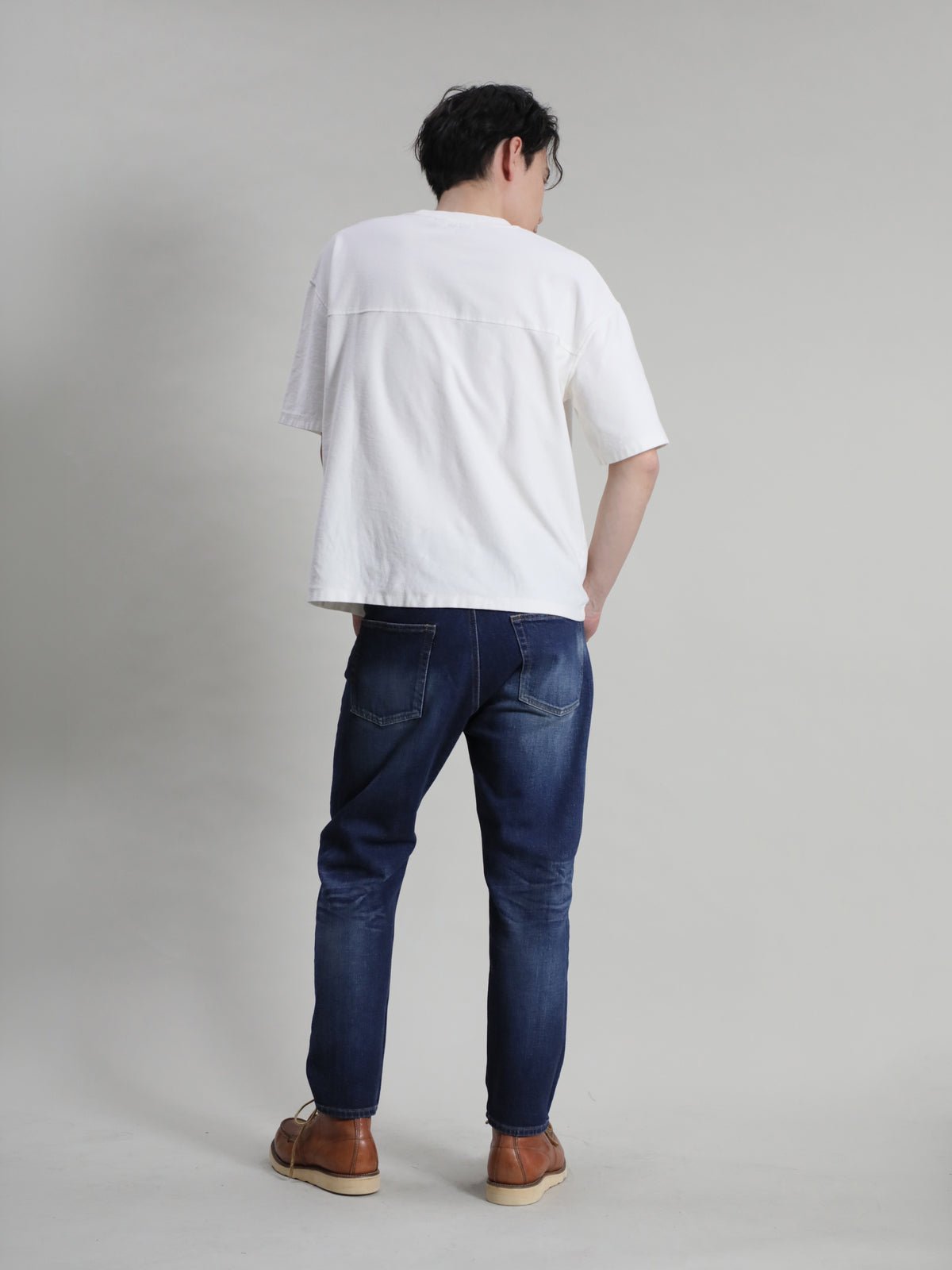 ワイドフィットテーパードジーンズ　インディゴカラー/ユニセックス　12.5oz