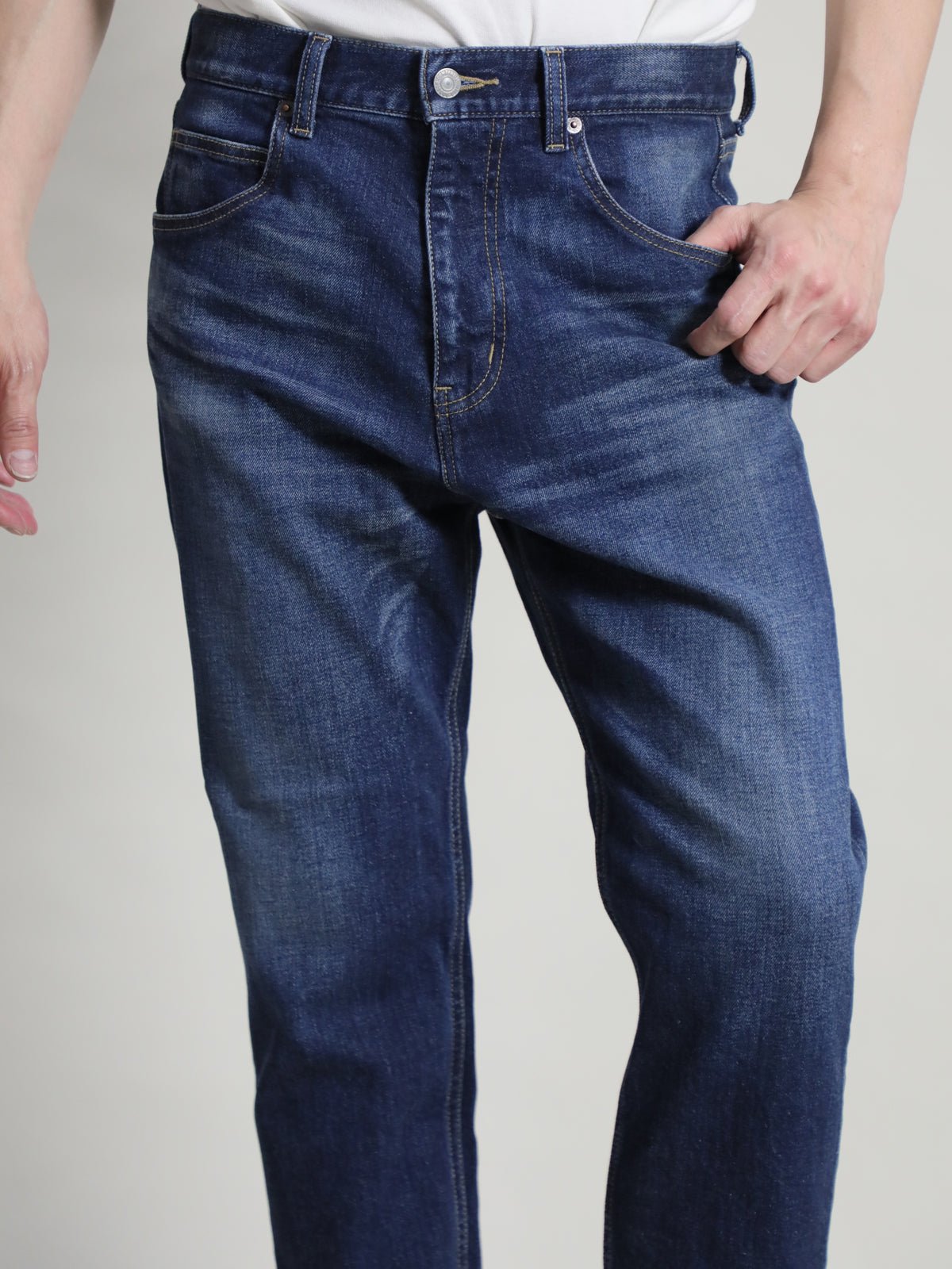 ワイドフィットテーパードジーンズ　インディゴカラー/ユニセックス　12.5oz
