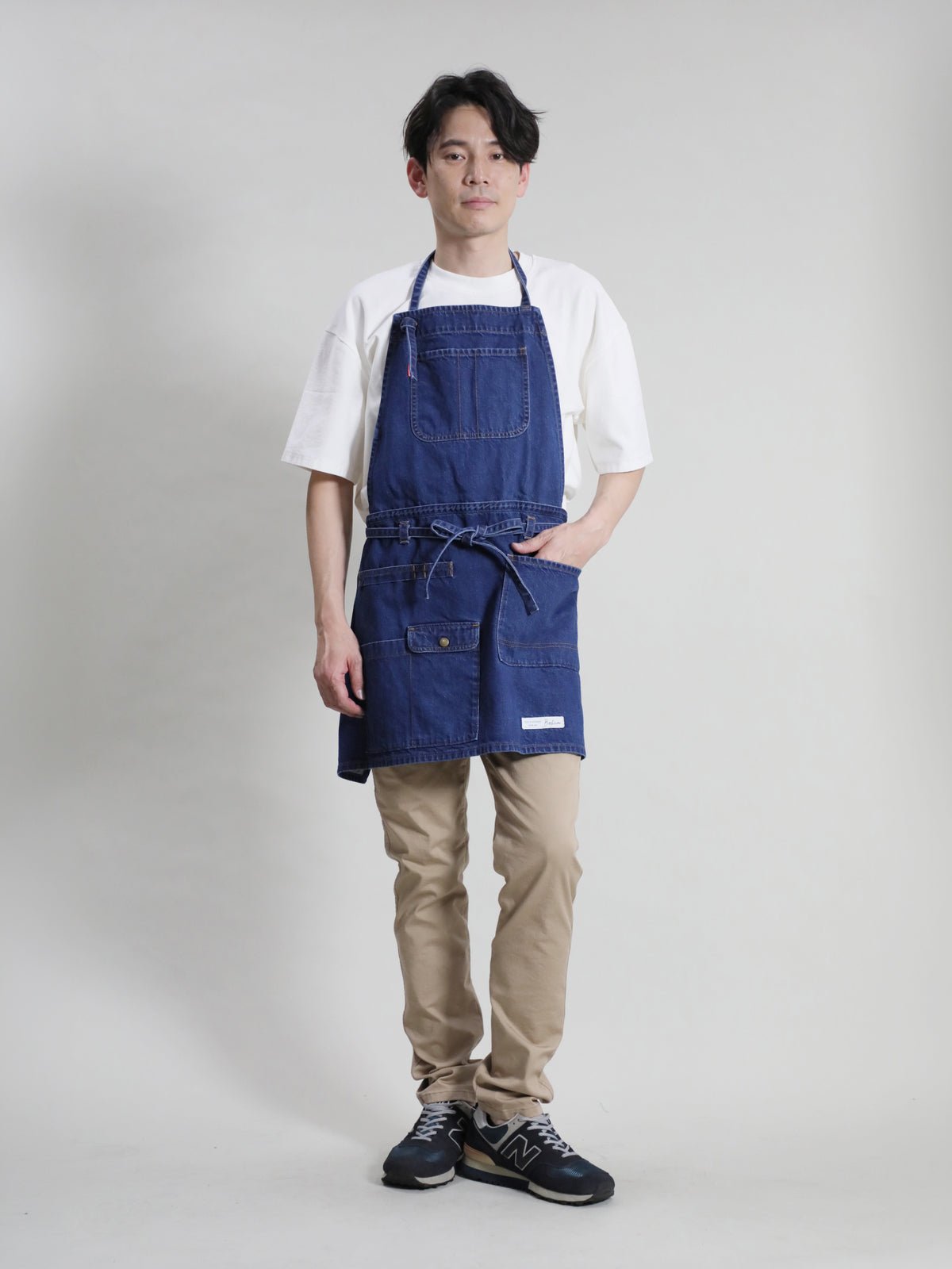 2WAYデニムエプロン　岡山デニム【12オンス】　ブリーチカラー/インディゴカラー