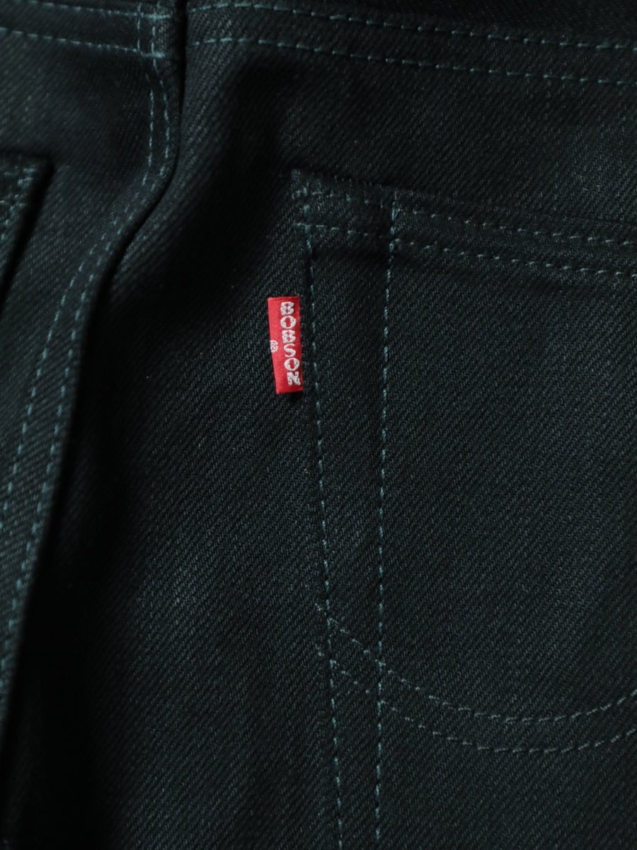 B-1969-XX-F-BK-004 【岡山産 縦横ブラックブラックセルビッチデニム】ベルボトム リジッド  BELL-BOTTOM BLACK SELVEDGE DENIM RIGID