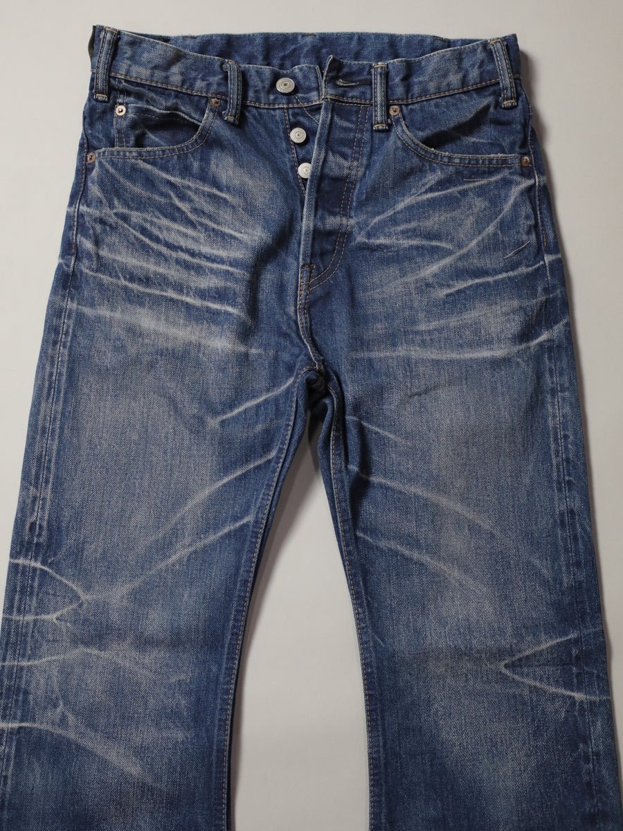 B-1969-XX-F-970 【岡山産 セルビッチデニム】ベルボトム  ユーズド加工  BELL-BOTTOM SELVEDGE DENIM USED WASH