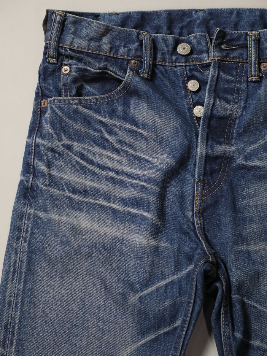 B-1969-XX-F-970 【岡山産 セルビッチデニム】ベルボトム  ユーズド加工  BELL-BOTTOM SELVEDGE DENIM USED WASH
