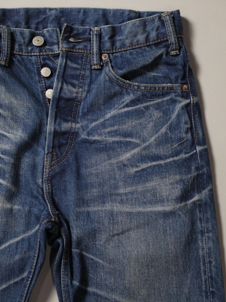 B-1969-XX-F-970 【岡山産 セルビッチデニム】ベルボトム  ユーズド加工  BELL-BOTTOM SELVEDGE DENIM USED WASH
