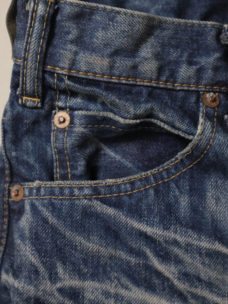 B-1969-XX-F-970 【岡山産 セルビッチデニム】ベルボトム  ユーズド加工  BELL-BOTTOM SELVEDGE DENIM USED WASH
