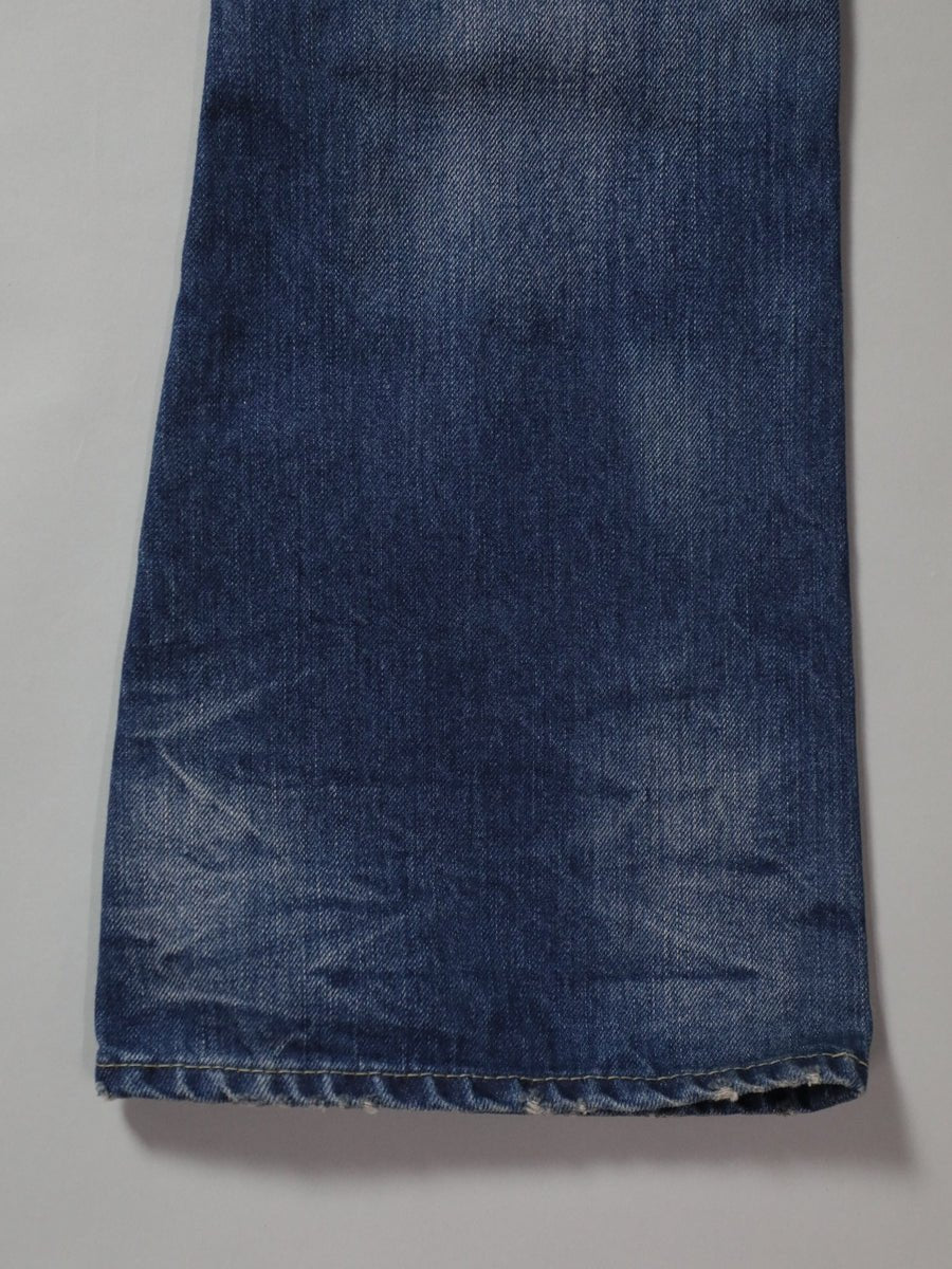 B-1969-XX-F-970 【岡山産 セルビッチデニム】ベルボトム  ユーズド加工  BELL-BOTTOM SELVEDGE DENIM USED WASH