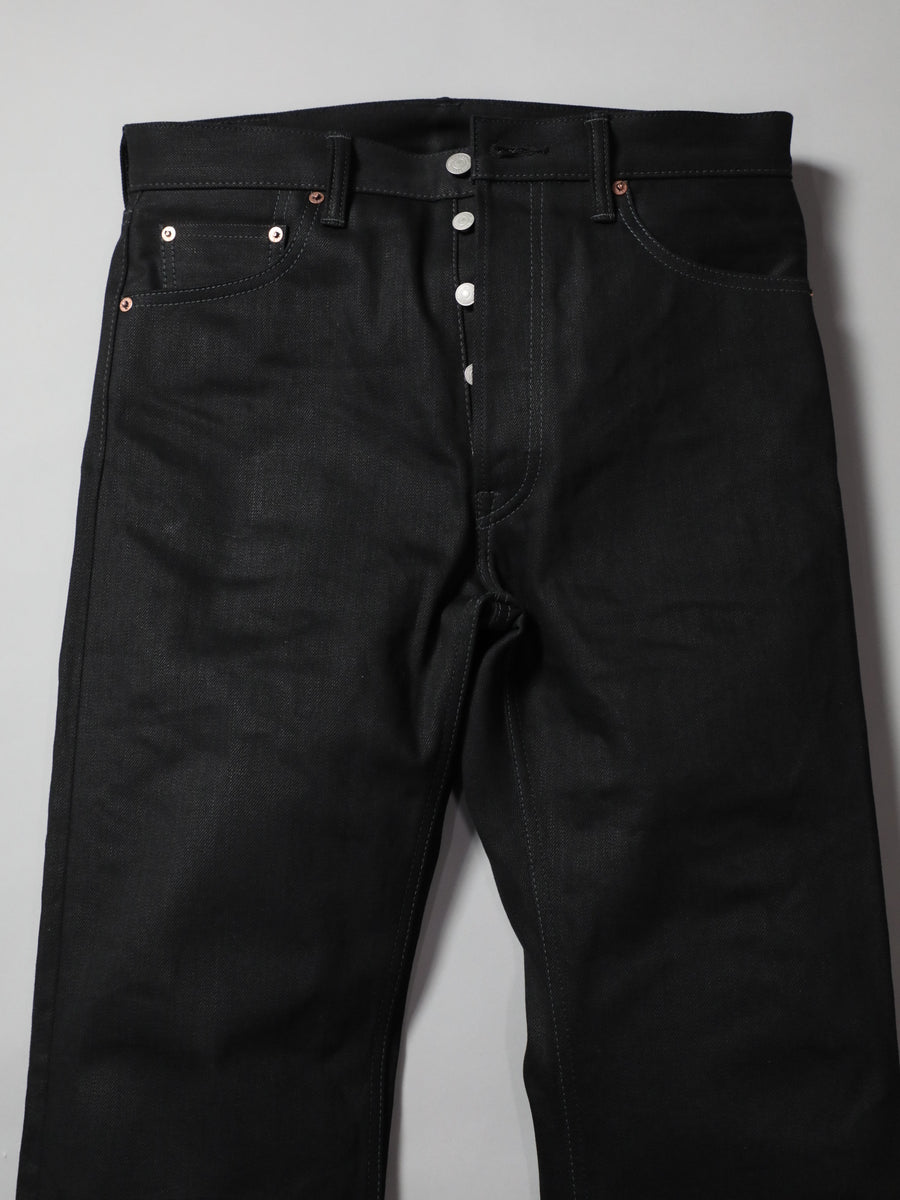 B-1969-XX-J-BK　【岡山産 縦横ブラックブラックセルビッチデニム】 ジーンズ　Straight Black Selvedge Denim
