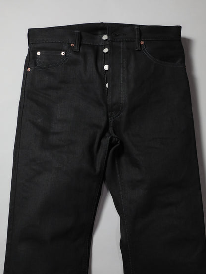 B-1969-XX-J-BK　【岡山産 縦横ブラックブラックセルビッチデニム】 ジーンズ　Straight Black Selvedge Denim