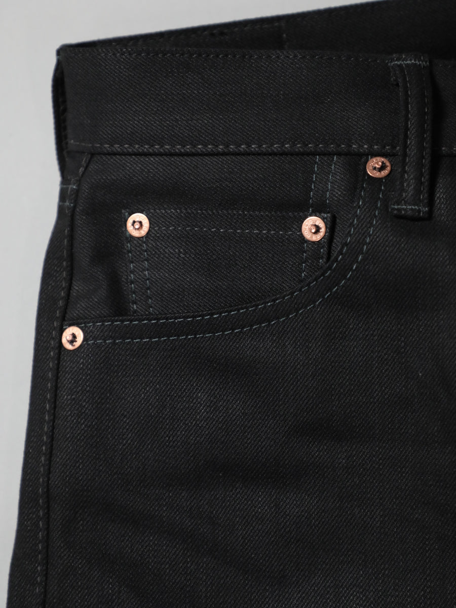 B-1969-XX-J-BK　【岡山産 縦横ブラックブラックセルビッチデニム】 ジーンズ　Straight Black Selvedge Denim