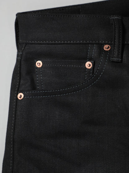 B-1969-XX-J-BK　【岡山産 縦横ブラックブラックセルビッチデニム】 ジーンズ　Straight Black Selvedge Denim