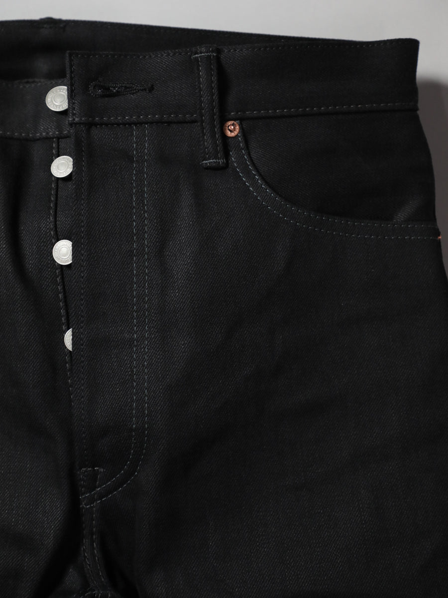 B-1969-XX-J-BK　【岡山産 縦横ブラックブラックセルビッチデニム】 ジーンズ　Straight Black Selvedge Denim