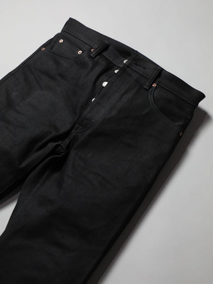 B-1969-XX-J-BK　【岡山産 縦横ブラックブラックセルビッチデニム】 ジーンズ　Straight Black Selvedge Denim